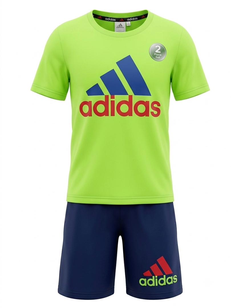 Ensemble Adidas Big Logo Garçon T-shirt + Short — 4-12 ans