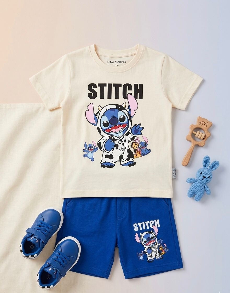 Ensemble Stitch Mixte T-shirt + Short — 2-8 ans
