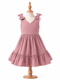 Robe Élégante Fille à Nœuds — Gaze Coton 12M-12 ans