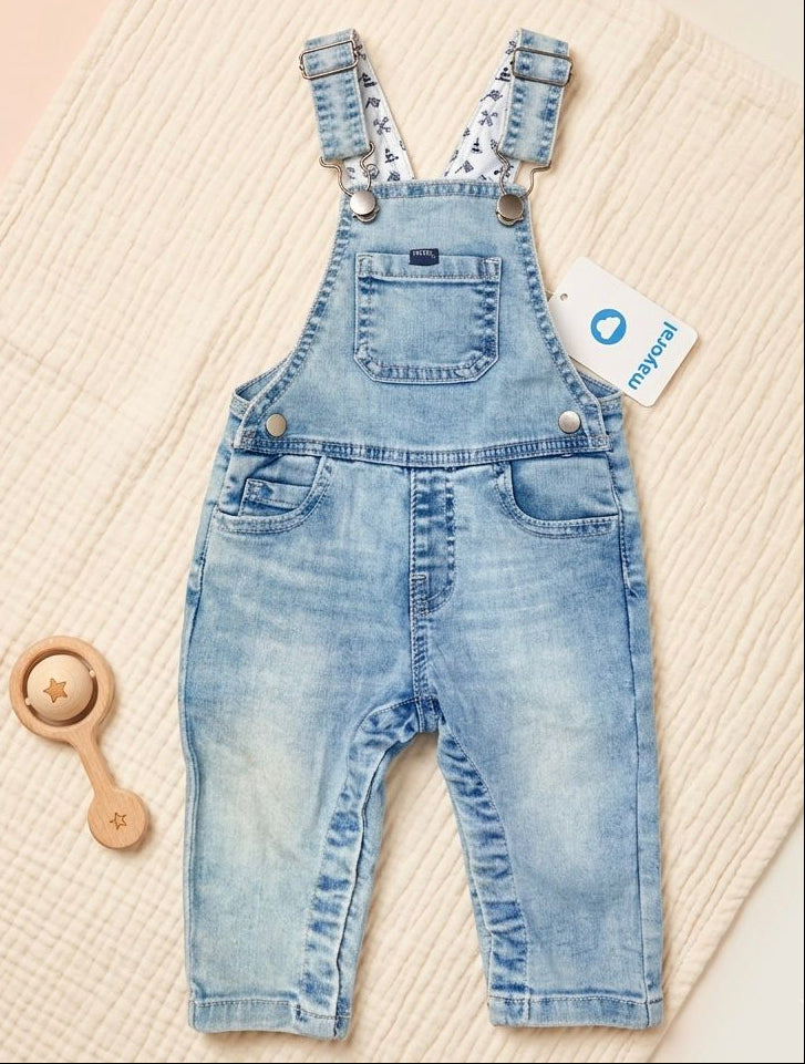 Salopette Bébé Mayoral en Jean Stretch — Unisexe 9-36 mois