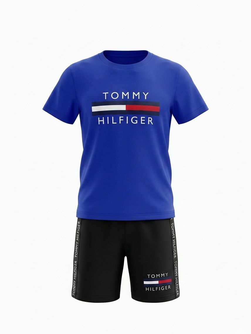 Ensemble Tommy Hilfiger Garçon T-shirt + Short — 4-14 ans