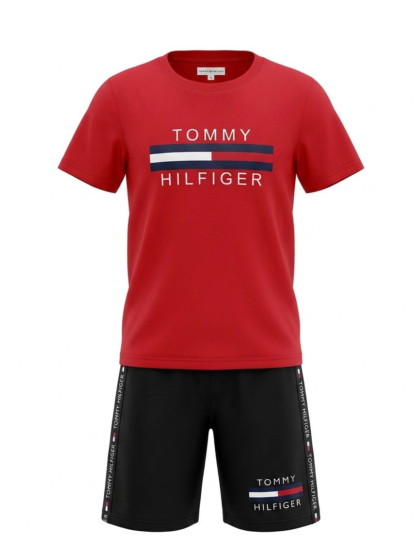 Ensemble Tommy Hilfiger Garçon T-shirt + Short — 4-14 ans