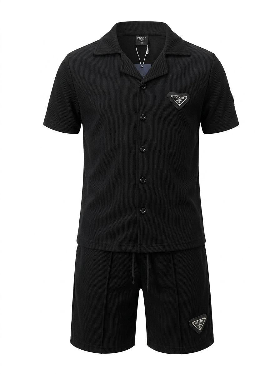 Ensemble Garçon PRADA Chemise + Short Style Luxe — 4-12 ans