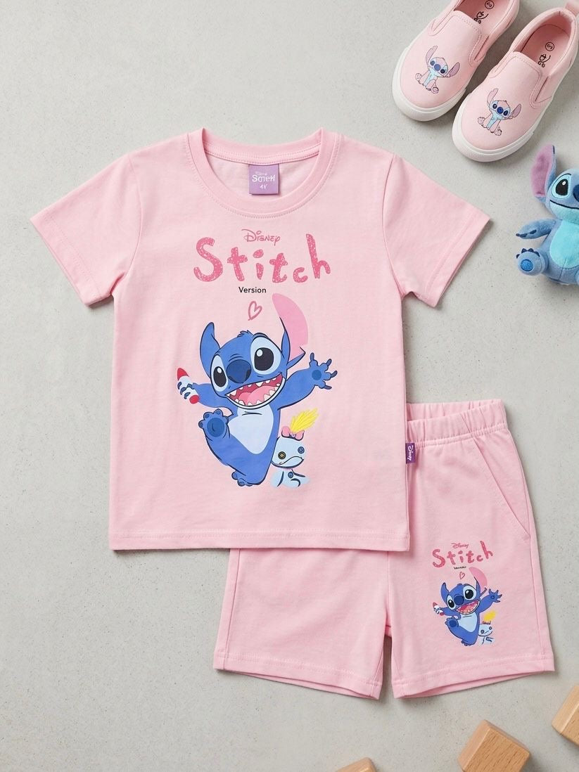Ensemble Stitch Fille T-shirt + Short — 1-5 ans