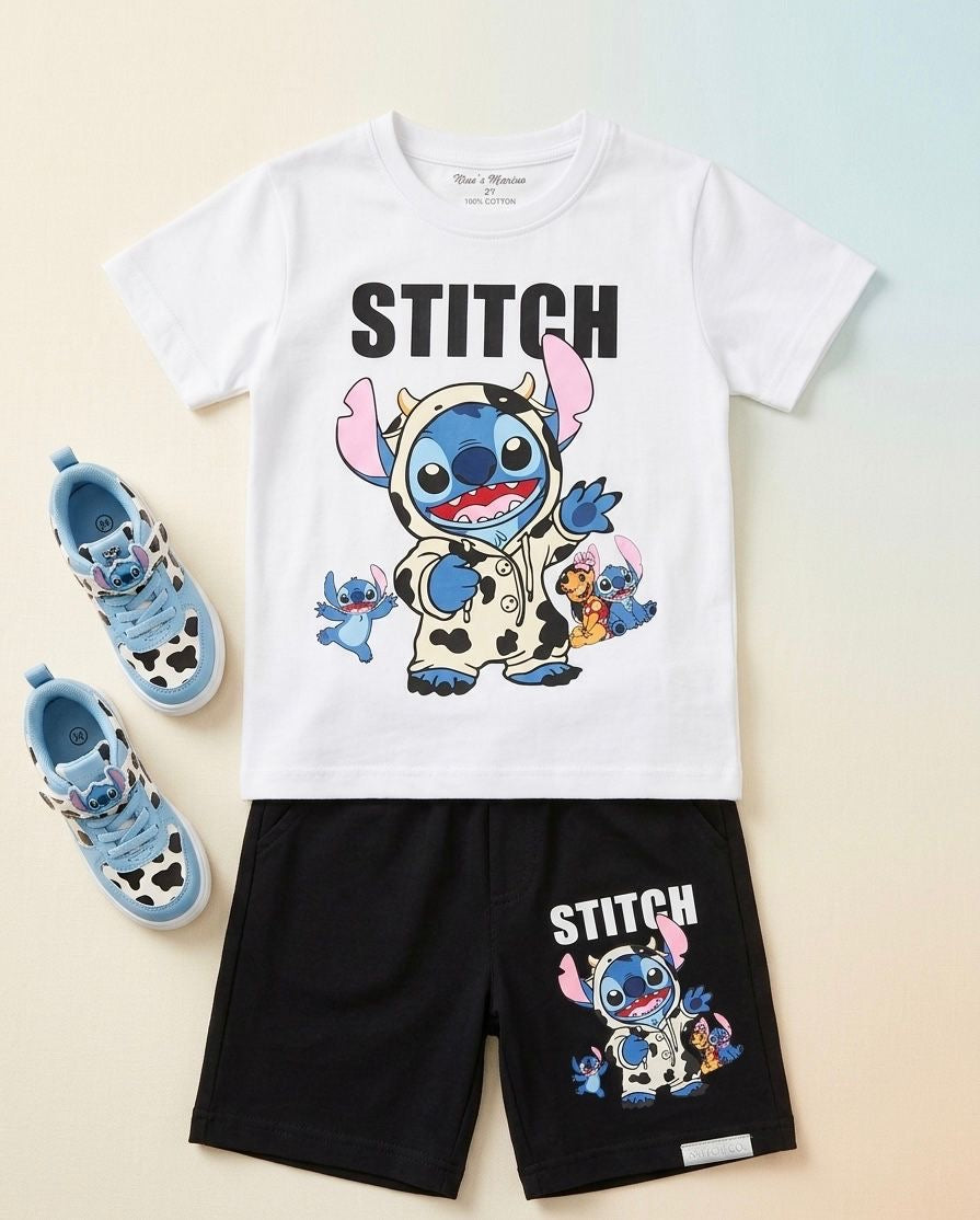 Ensemble Stitch Mixte T-shirt + Short — 2-8 ans