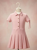 Robe Chemise Plissée Fille — Style Polo Chic 2-6 ans